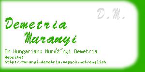 demetria muranyi business card